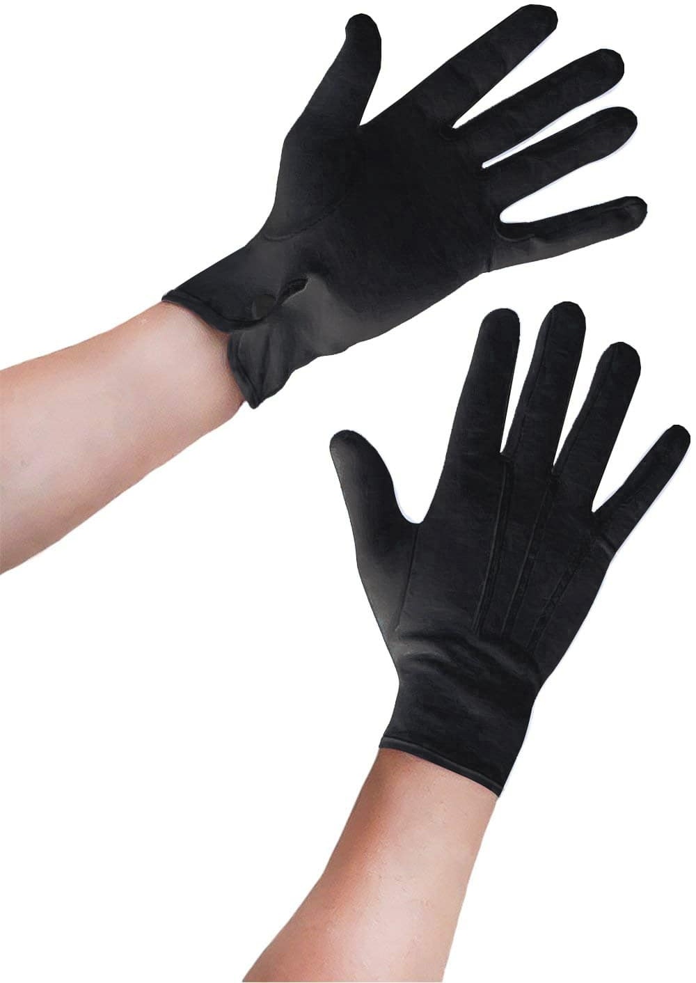 Herren Handschuhe Einbrecher Dieb Kostüm Accessoire - schwarz