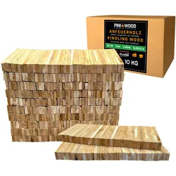 PINI 10 kg Brennholz Anzünder aus Eichenholz Anmachholz für Kamin Grill Lagerfeuer Feuerschale