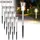 casativo-lighting Wegeleuchte Solar 10,0 cm 12er Set mit Erdspiess Dämmerungssensor Silber
