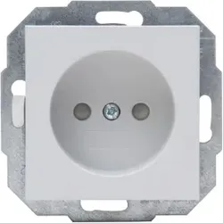 Kopp 948634082 ATHENIS - Steckdose ohne Erde, Farbe: grau matt