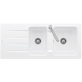 Villeroy & Boch Architectura 80 rechts Einbauspüle keramik weiß Excenterbetätigung 1160 x 510 mm