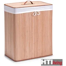 Hti-Living Wäschesammler 2 Kammern Bambus
