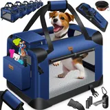 Lovpet LOVPET® Hundebox Hundetransportbox faltbar Inkl.Hundenapf Transporttasche Hundetasche Transportbox für Haustiere, Hunde und Katzen Haustiertransportbox