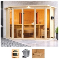 KARIBU Sauna »Adele«, (Set), 9-kW-Bio-Ofen mit ext. Steuerung, inkl.