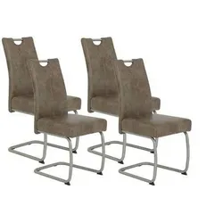 Schwingstuhl gepolstert 4er-Set