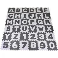 Knorrtoys KNORRTOYS.COM 21021 Puzzlematte-Alphabet + Zahlen grau-weiß