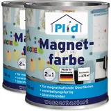 plid Magnetfarbe Premium Magnetfarbe Magnet Magnetlack Magnetwand, Schnelltrocknend, Magnetisch grau