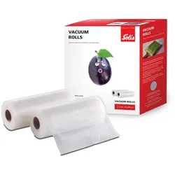 Solis Vakuumierfolie für Vakuumierer, 2 Rollen BPA-frei, 600x15 cm