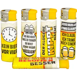 Nass Feuerzeug Bier Motiv