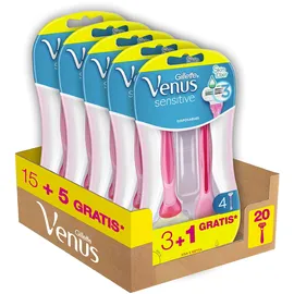 Gillette Venus Sensitive Damenrasierer + 20 Rasierklingen