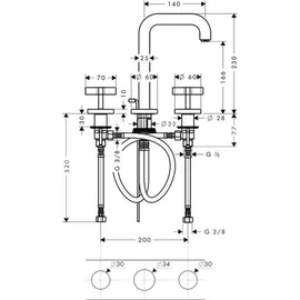 Axor Citterio 170 Zweihandmischer 39133000