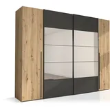 Möbel-Eins RAMISSA Dreh- / Schiebetürenschrank, Material Dekorspanplatte - 2 Jahre Gewährleistung - mind. 14 Tage Rückgaberecht - Schwarz