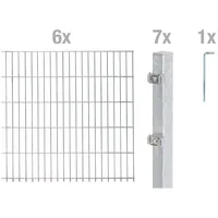 GAH Alberts Alberts Doppelstabmattenzaun »Grundset«, Höhe: 80-160 cm, Gesamtlänge: 4-30 m, zum Einbetonieren,