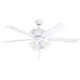 EGLO Las Palmas 132 cm Deckenventilator weiß matt/opal mit Licht