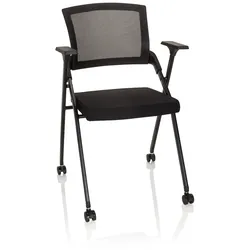 hjh OFFICE Klappstuhl PRIORITY II Stoff/Netzstoff mit Armlehnen
