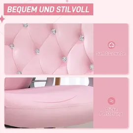 Homcom Bürostuhl Samt Rosa