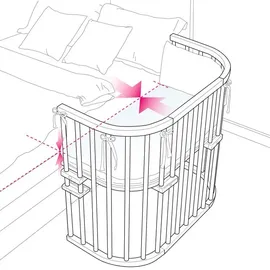 babybay Maxi Beistellbett seidenmatt klarlackiert