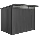 Biohort Metall-Gerätehaus AvantGarde ECO A5 dunkelgrau-metallic Standardtür