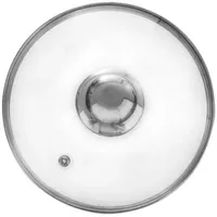 ORION GROUP Universaldeckel Ø 14 cm - Töpfe & Pfannen Deckel - Glasdeckel für Pfanne & Topf Hitzebeständig bis 200°C - Topfdeckel mit Dampfventil & Edelstahlrand - Pfannendeckel Universal Transparent
