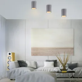 Paul Neuhaus Eton 1-flammig rund grau