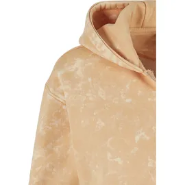 URBAN CLASSICS Ladies Short Oversized Towel Washed Zip Hoody - Orange