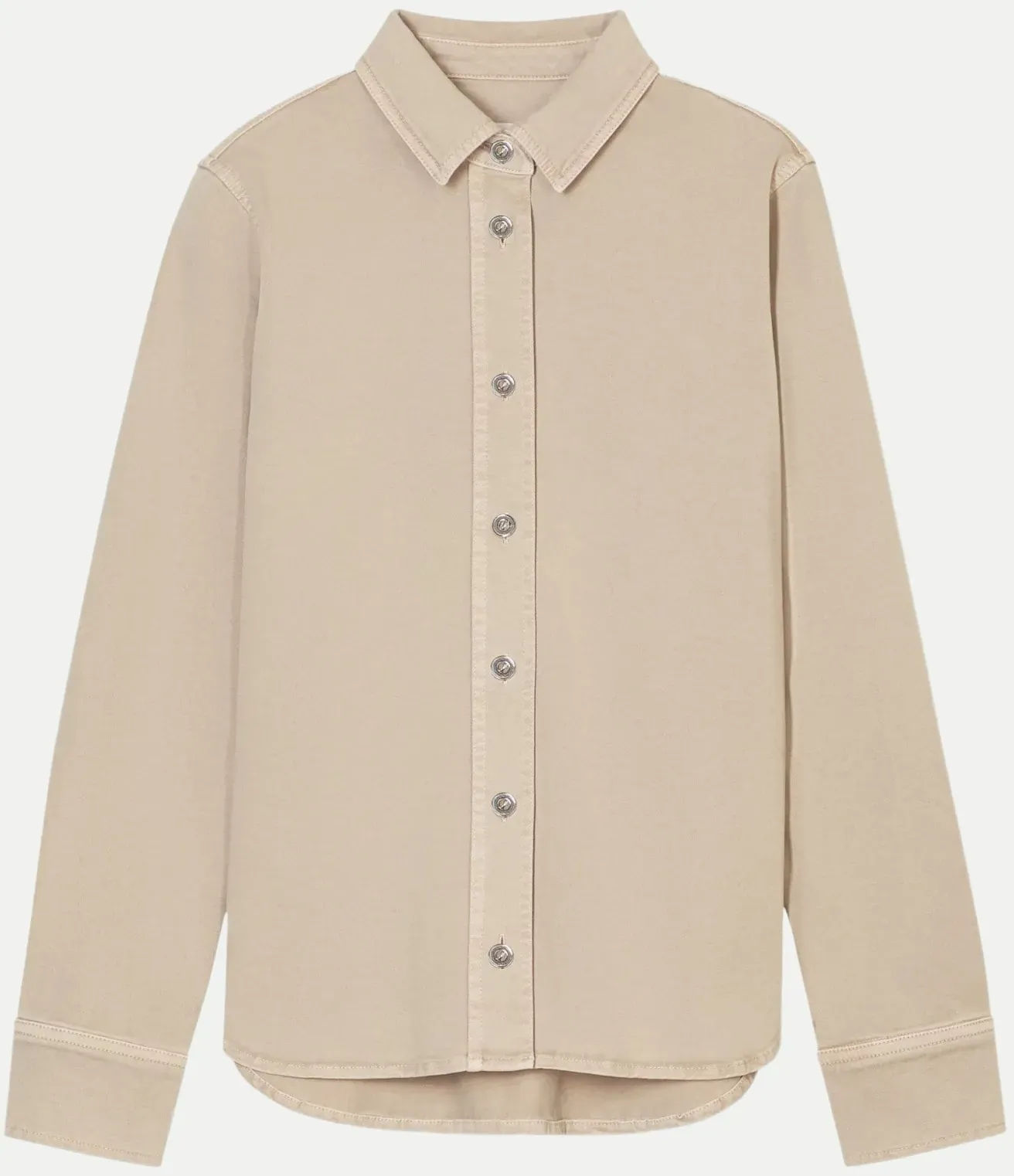 Twill-Hemdbluse Beige M