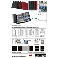 MÜNZALBUM COINCARDS LUXUS ROT KOBRA G29-R  10 Münzhüllen G28E für 80 Coincards