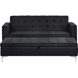 Sofa mit Stauraum-Ottomane ABERDEEN Graphitgrau mit Stauraum