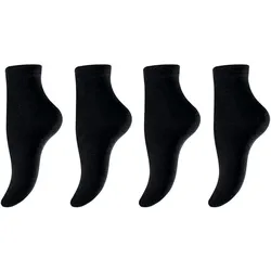 Lavana Socken (4 Paar) für Damen SCHWARZ 27/30