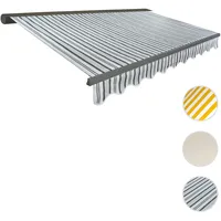 Mendler Elektrische Kassetten-Markise T122, Vollkassette Volant 4x3m ~ Polyester
