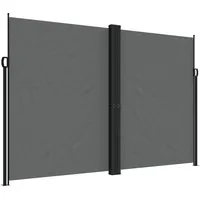 vidaXL Seitenmarkise 220 x 1000 cm grau Polyester