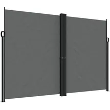 vidaXL Seitenmarkise 220 x 1000 cm grau Polyester