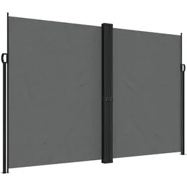 vidaXL Seitenmarkise 220 x 1000 cm grau Polyester