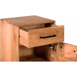 Carla&Marge Urban Spa Akazie Badschrank Akazienholz/Eisen natur/schwarz - Schwarz