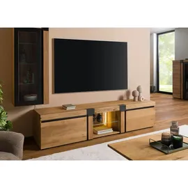 Massivmoebel24 ROTTERDAM TV-Lowboard 220x50x48 cm Beige Massivholz