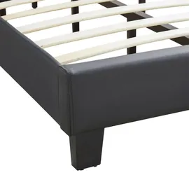 CARO-Möbel Polsterbett CARIBO 120x200 cm, Bett mit Kunstleder in schwarz Textil, Mode, - 120x200
