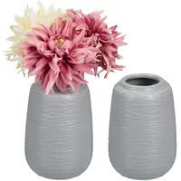 Relaxdays Relaxdays, Vasen Set, 2 Blumenvasen, HxD: 15 x
