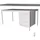Szagato Schreibtisch 160x80 cm mit Schubladenschrank silber, 80x80 cm