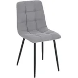 Livetastic Vierfussstuhl, Grau, Holz, Metall, Textil, Pappel, Sperrholz, Rundrohr, 45x88x55 cm, Esszimmer, Stühle, Esszimmerstühle