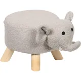 KESPER Sitzhocker Elefant 47 x 25 x 25 cm Hellgrau