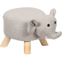 KESPER Sitzhocker Elefant 47 x 25 x 25 cm Hellgrau