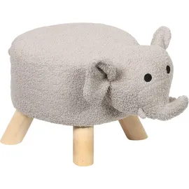 KESPER Sitzhocker Elefant 47 x 25 x 25 cm Hellgrau