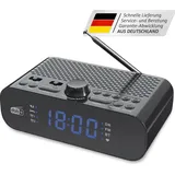 Fontastic DAB+/FM Radiowecker und Drahtloser Lautsprecher sw