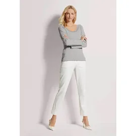 Madeleine Melange-Shirt, elastische Garnmischung in steingrau wollweiß, / melange), | Gr.: 40