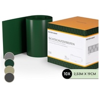 blumfeldt PVC Sichtschutzstreifen Zaunblende 2,53 x 0,19 m grün