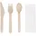 Gastronoble Fiesta Kompostierbares Holzbesteck Mahlzeiten-Set, 250 Stück