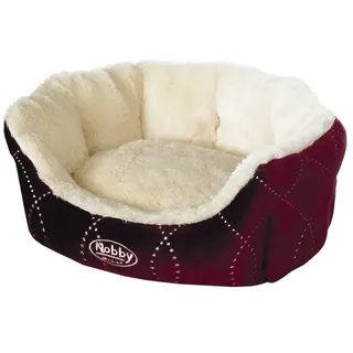 Nobby Komfortbett Ceno oval weinrot/beige