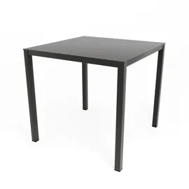 GRANDSOLEIL Brunch Gartentisch 80 x 80 x 75 cm Schwarz