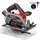 Einhell Akku-Handkreissäge TP-CS 18/165 Li BL - Solo, 18 V, rot/schwarz