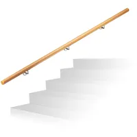 Relaxdays Handlauf Holz 200 cm Buche